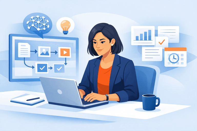 AI content workflow illustration